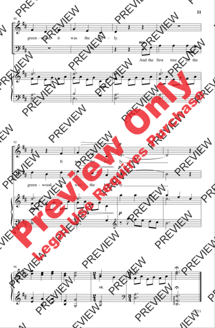 Sans Day Carol Sans Day Carol 4-Part scores gallery preview page 10