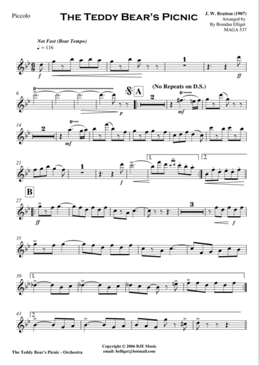 The Teddy Bear's Picnic - Orchestra Full Orchestra scores gallery preview page 2