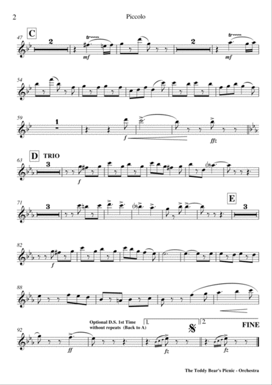 The Teddy Bear's Picnic - Orchestra Full Orchestra scores gallery preview page 3