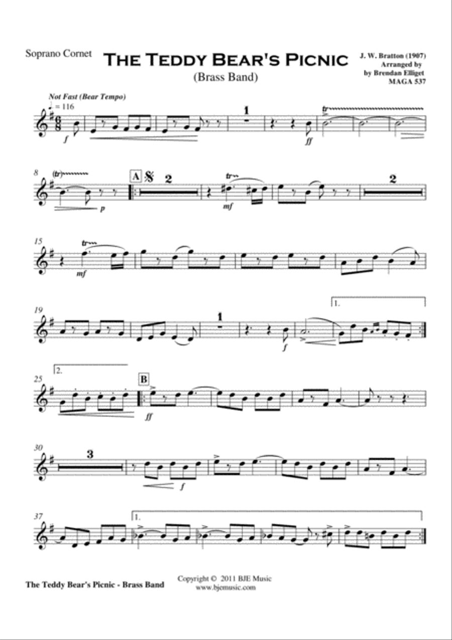 The Teddy Bear's Picnic - Brass Band Brass Band scores gallery preview page 2