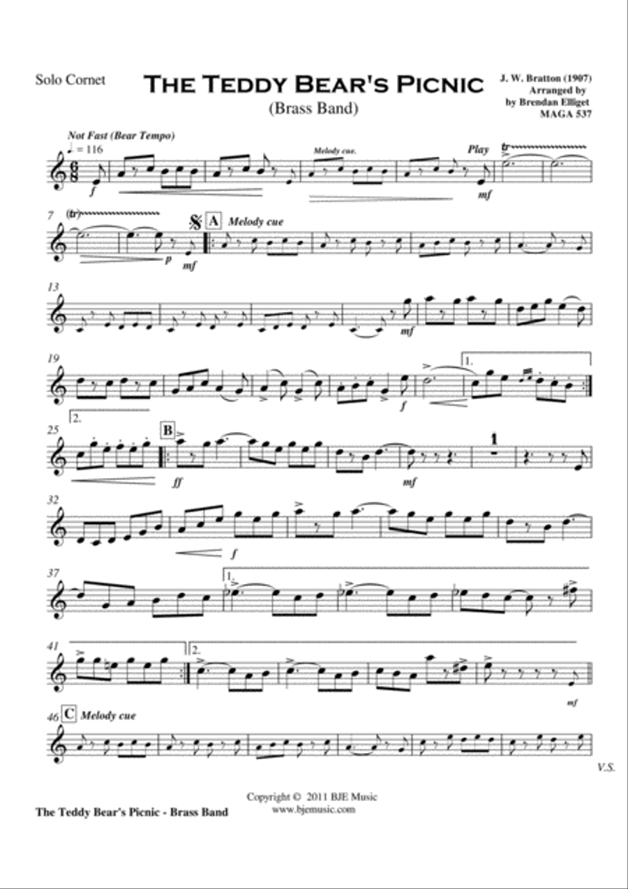 The Teddy Bear's Picnic - Brass Band Brass Band scores gallery preview page 4