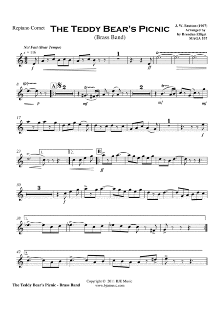 The Teddy Bear's Picnic - Brass Band Brass Band scores gallery preview page 6