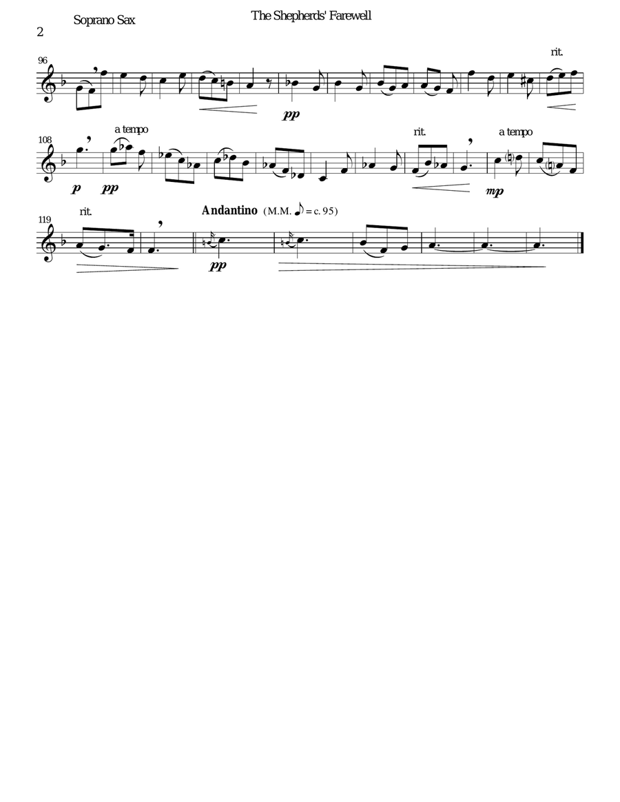 The Shepherds' Farewell for saxophone quartet Saxophone Quartet scores gallery preview page 6