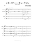 O For A Thousand Tongues To Sing (Brass Quintet)