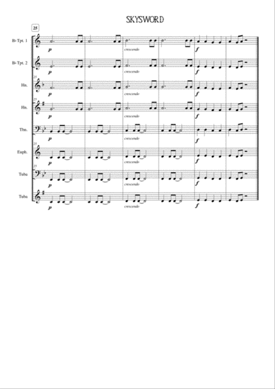 Skysword for Junior Brass Band Euphonium scores gallery preview page 4