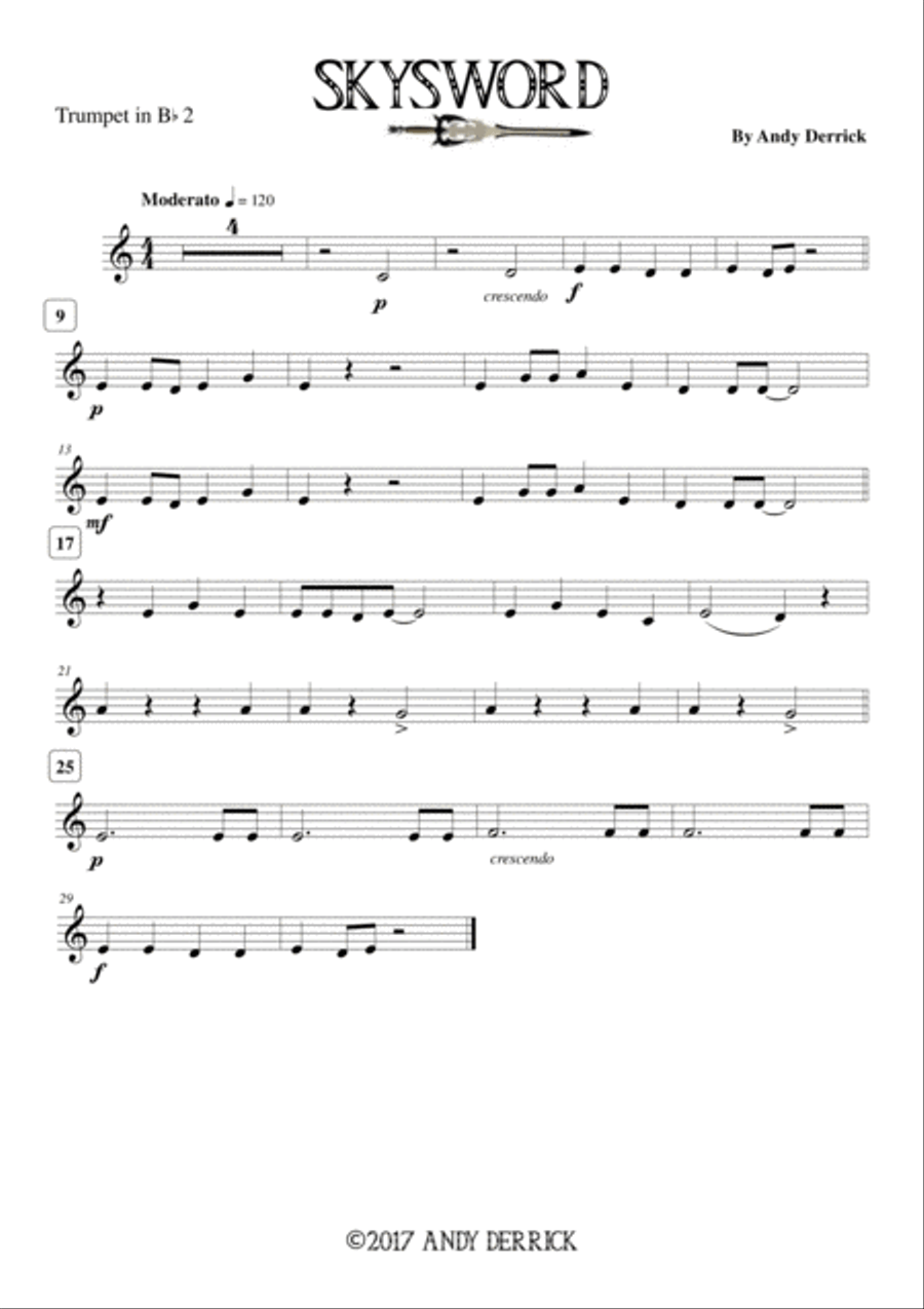 Skysword for Junior Brass Band Euphonium scores gallery preview page 6