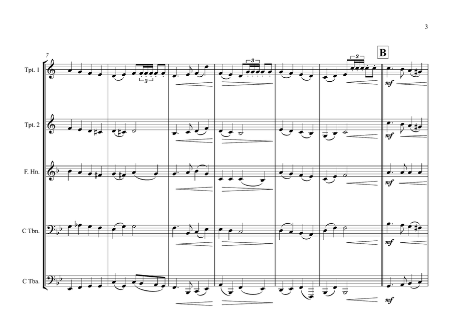 Hungarian National Anthem (“Himnusz”) for Brass Quintet Brass Quintet scores gallery preview page 3