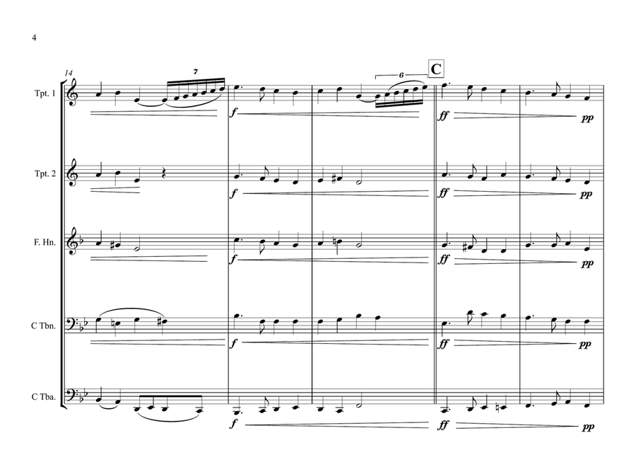 Hungarian National Anthem (“Himnusz”) for Brass Quintet Brass Quintet scores gallery preview page 4