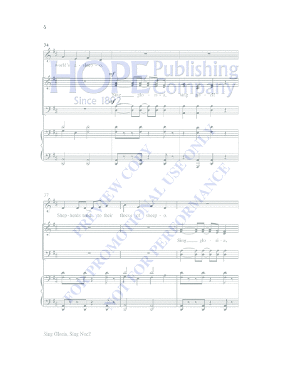 Sing Gloria, Sing Noel! SATB 4-Part scores gallery preview page 5