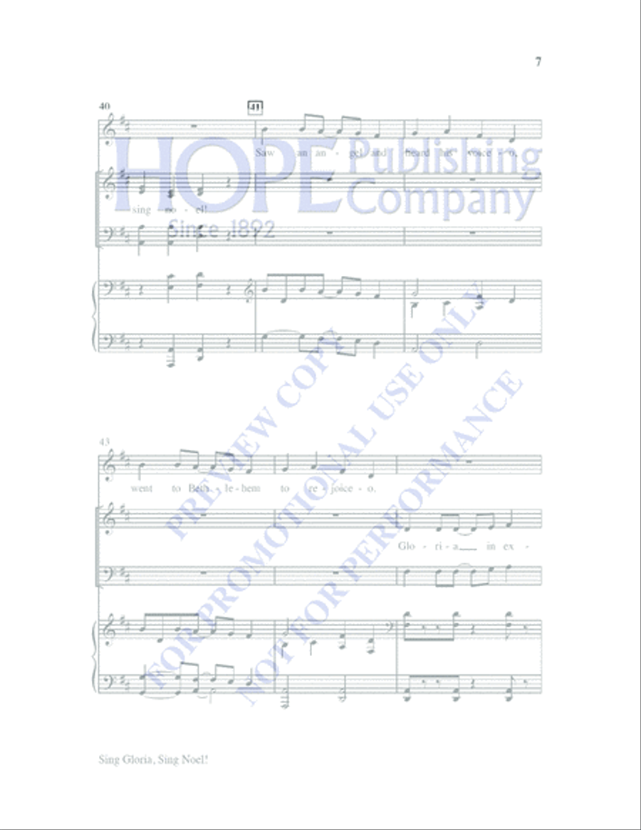 Sing Gloria, Sing Noel! SATB 4-Part scores gallery preview page 6