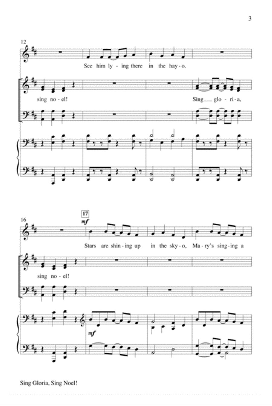 Sing Gloria, Sing Noel! SATB 4-Part scores gallery preview page 17