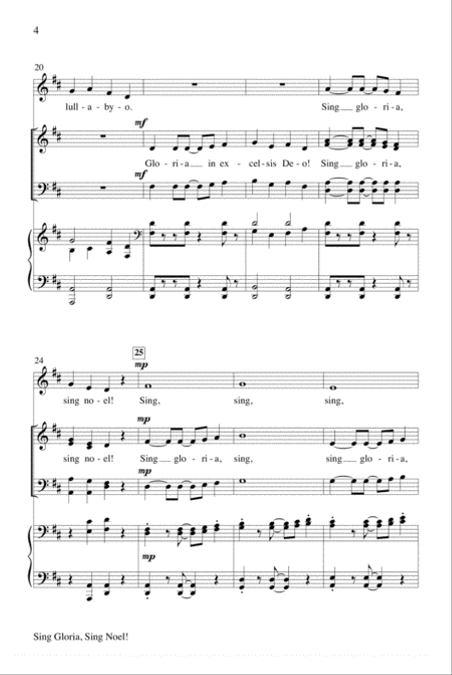 Sing Gloria, Sing Noel! SATB 4-Part scores gallery preview page 18