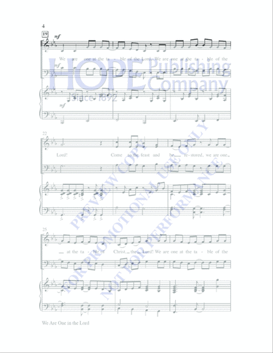 We Are One in the Lord We Are One in the Lord Choir scores gallery preview page 4