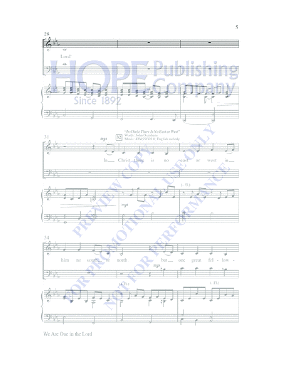 We Are One in the Lord We Are One in the Lord Choir scores gallery preview page 5