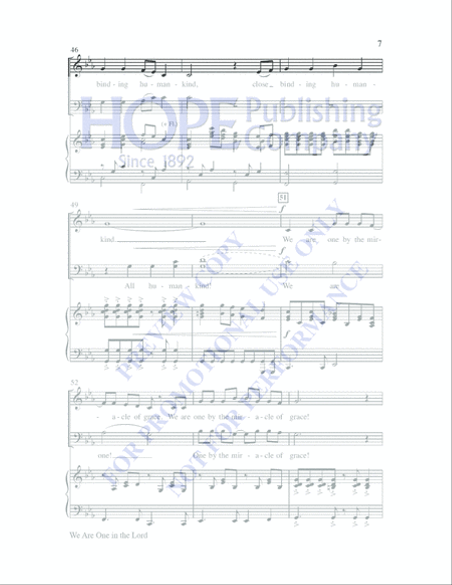 We Are One in the Lord We Are One in the Lord Choir scores gallery preview page 7
