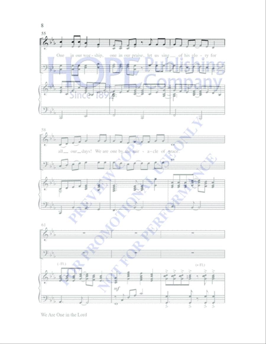 We Are One in the Lord We Are One in the Lord Choir scores gallery preview page 8