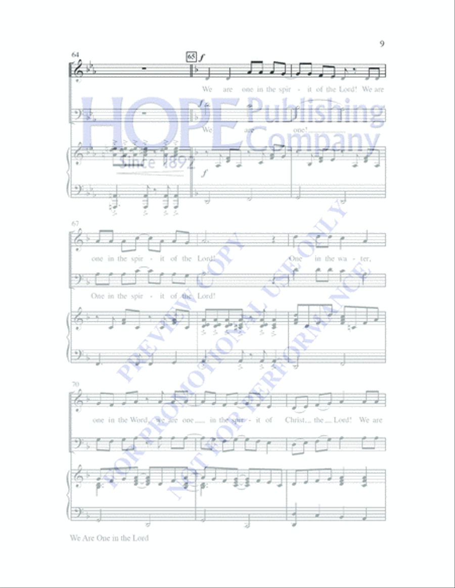 We Are One in the Lord We Are One in the Lord Choir scores gallery preview page 9