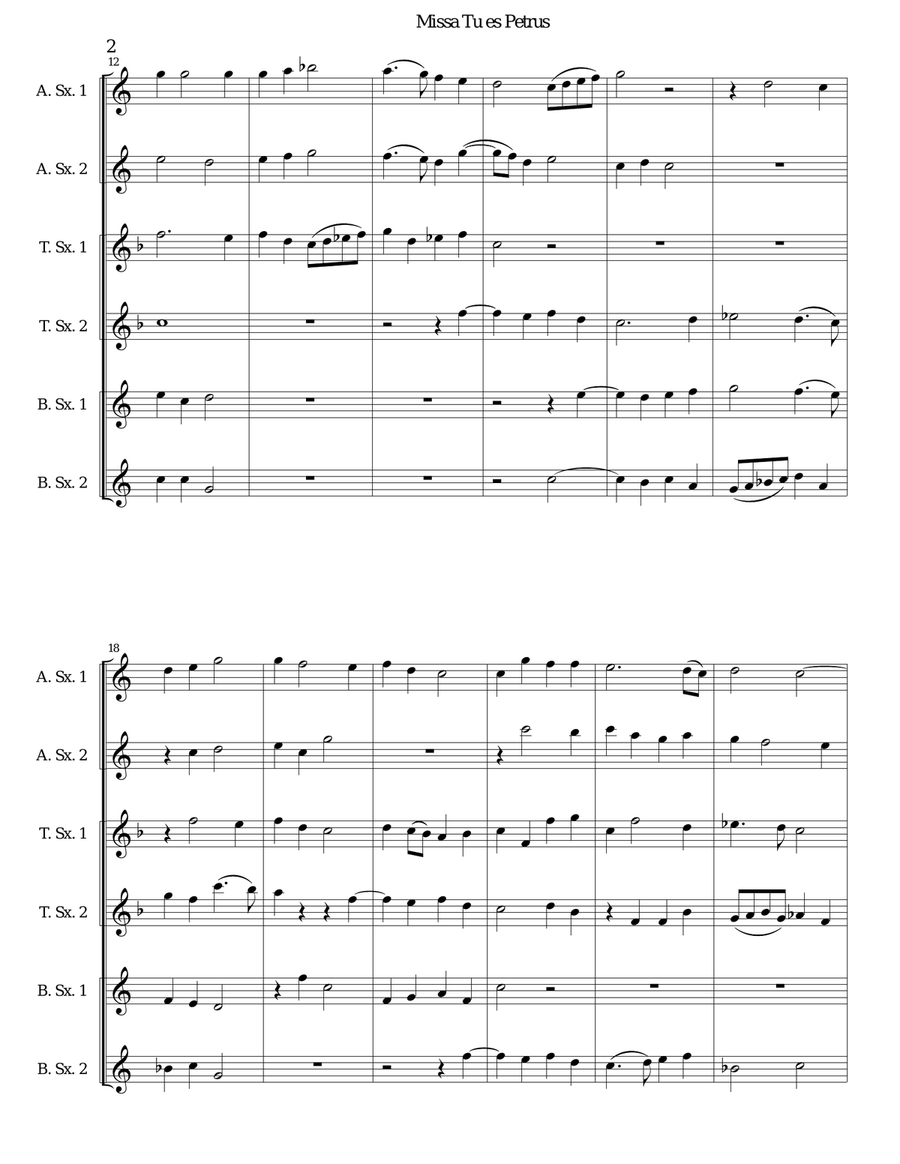 Missa Tu Es Petrus (Mass on 