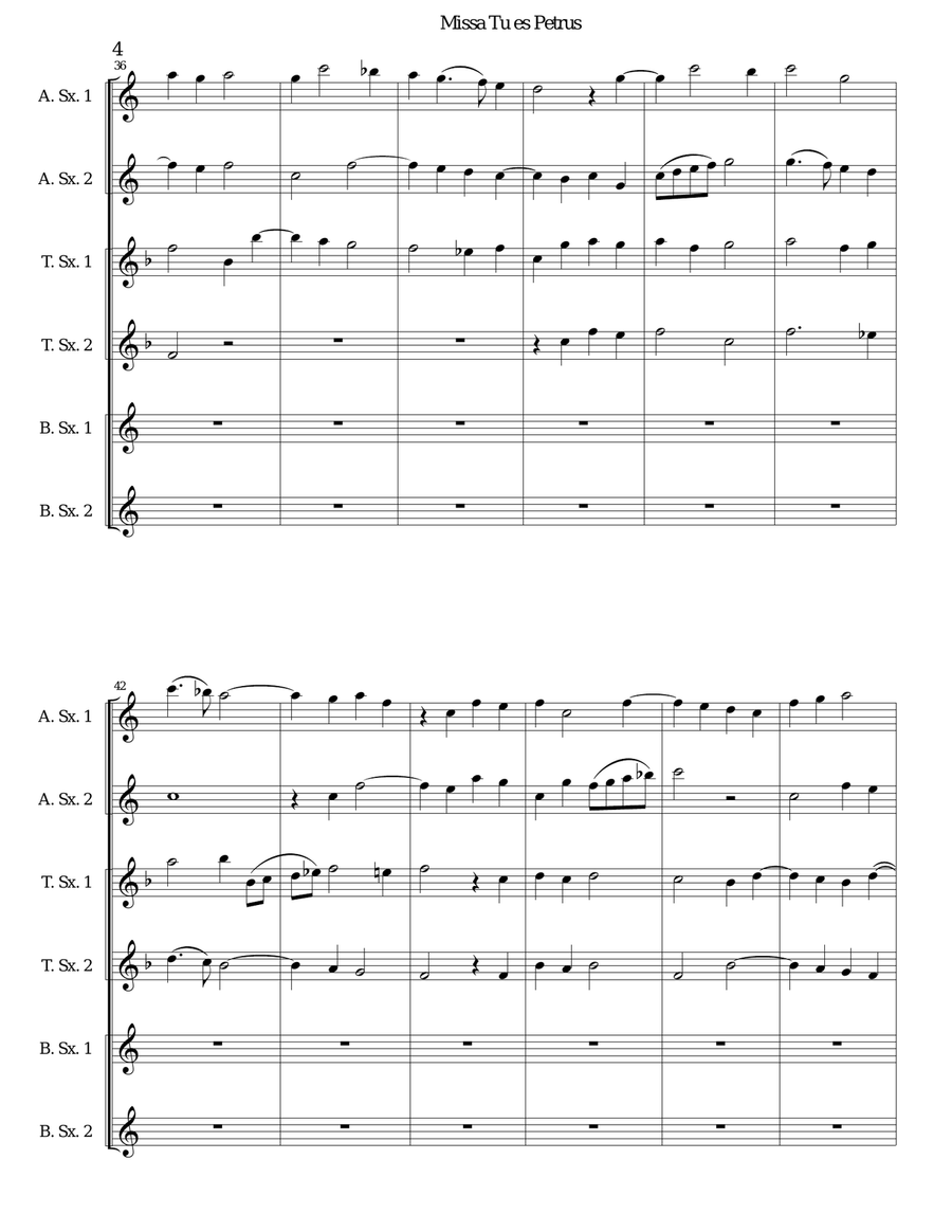 Missa Tu Es Petrus (Mass on 