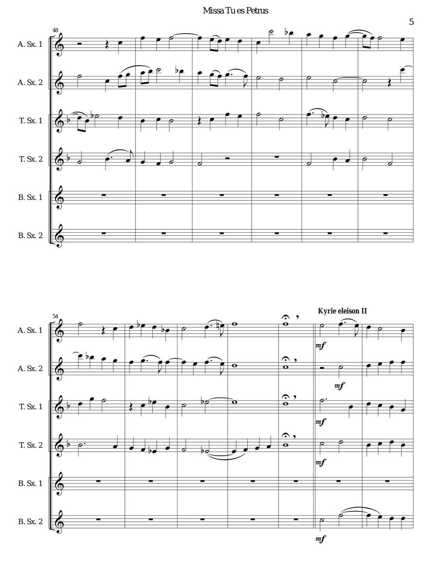 Missa Tu Es Petrus (Mass on 