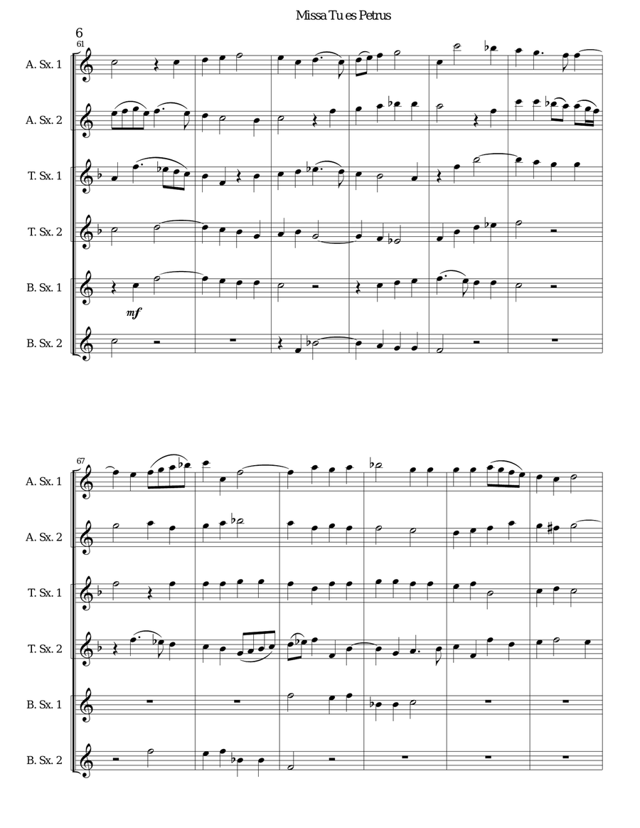 Missa Tu Es Petrus (Mass on 