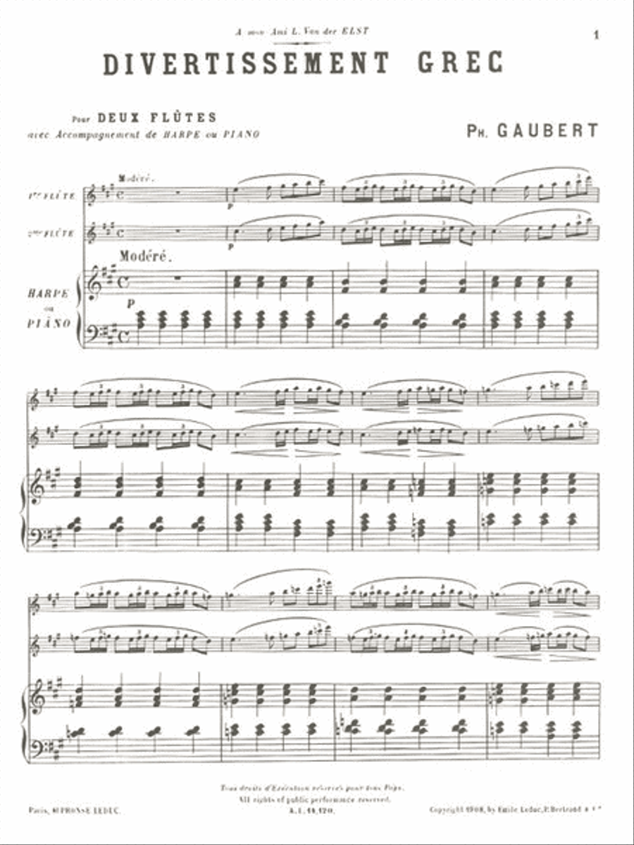 Divertissement Grec Flute scores gallery preview page 2