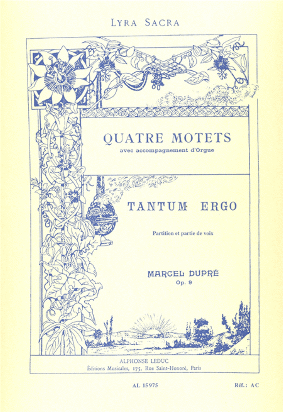 Quatre Motets – Tantum Ergo, No. 9 4-Part scores gallery preview page 1