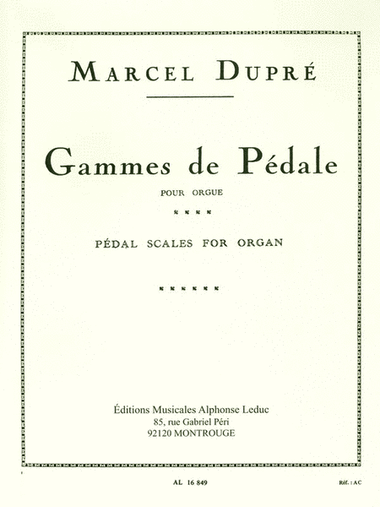 Gammes de Pédale pour Orgue