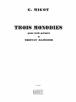3 Monodies pour 3 Poemes de Klingsor