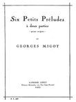 Six Petits Prelude a Deux Parties por Orgue