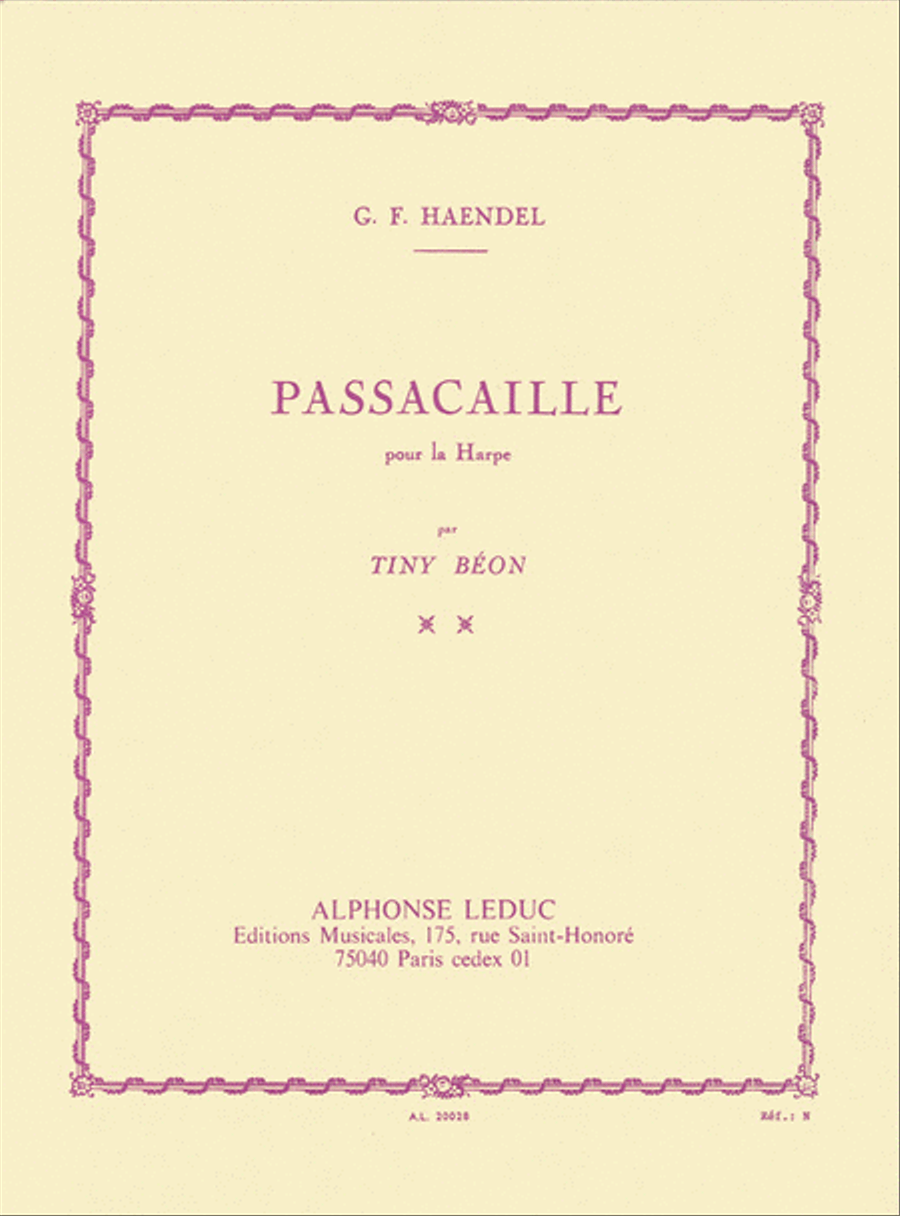 Passacaglia Harp scores gallery preview page 1