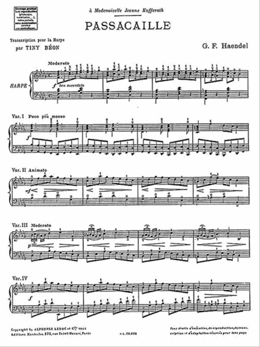 Passacaglia Harp scores gallery preview page 2