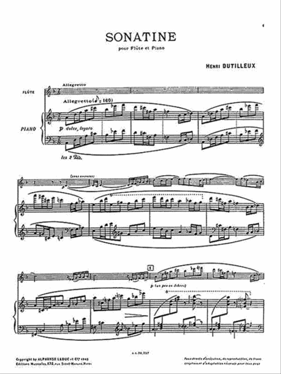 Sonatine Flute Solo scores gallery preview page 2