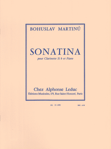 Sonatina Pour Clarinette et Piano