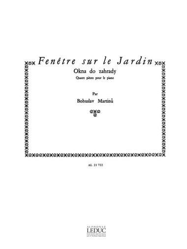 Fenetre Sur Le Jardin H270 (piano Solo)