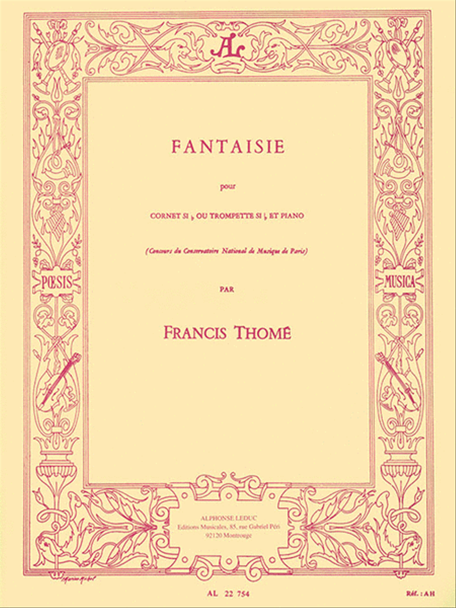 Fantaisie (cornet / Trumpet And Piano) Cornet scores gallery preview page 1