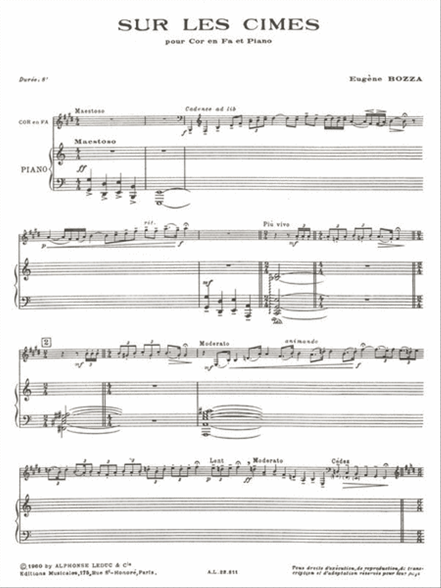 On Th Summits (f Horn And Piano) Horn scores gallery preview page 2