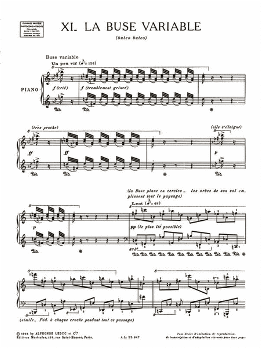 Catalogue of Birds (Catalogue d'Oiseaux) - Volume 7 Piano Solo scores gallery preview page 2