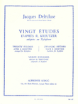20 Etudes D'apres Kreutzer Adaptees Pour Xylophone (percussion Solo)