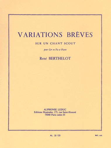 Variations Breves Sur Un Chant Scout (horn & Piano)