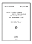 Galiegue Quelques Chants Vol 4 Romance 2 Or 3 Trombones & Piano Book