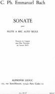 Sonata For Treble Recorder