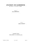 Chanson De Barberine (choral-mixed A Cappella)
