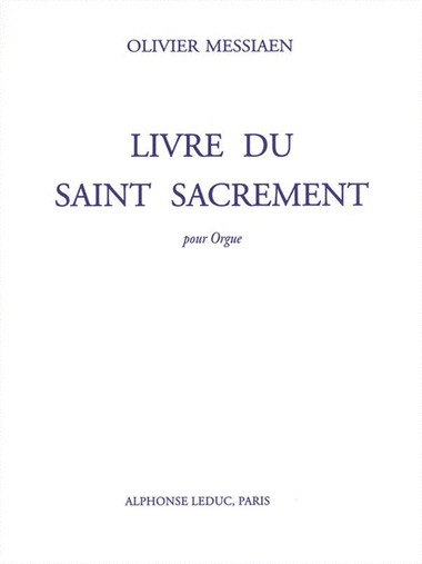 Livre Du Saint Sacrement Pour Orgue