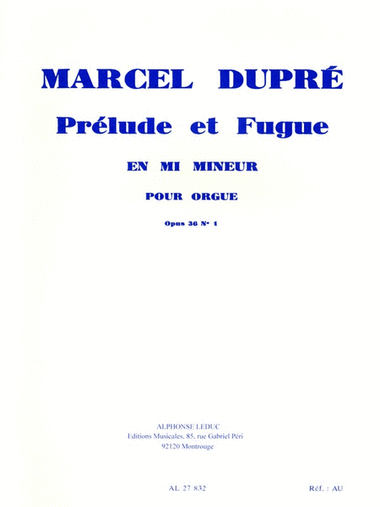 3 Preludes Et Fugues Op.36, No.1 In E Minor (organ)