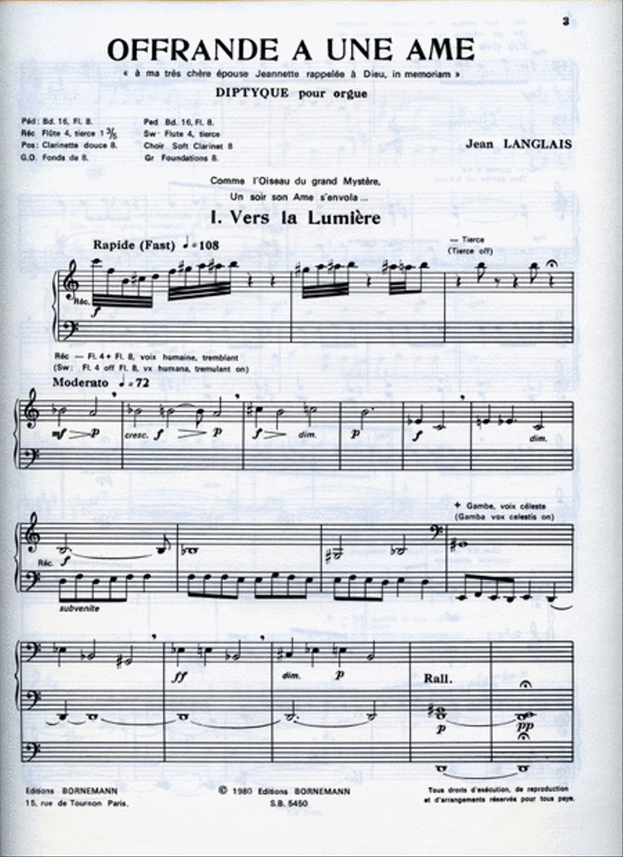 Offrande A Une Ame (organ) Organ scores gallery preview page 2