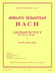 Bach Js King Art Of Fugue Contrapunctus 5 Brass Quintet Mfb095 Sc/pts