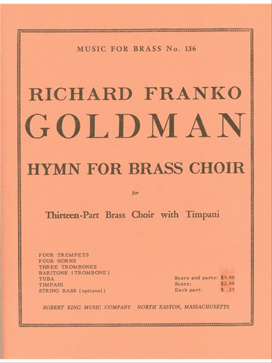 Hymn For Brass Choir (ensemble-brass 8 Or More) Hymn Anthems scores gallery preview page 1