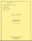 Lancen Ariette Lm001 Flute & Piano Book