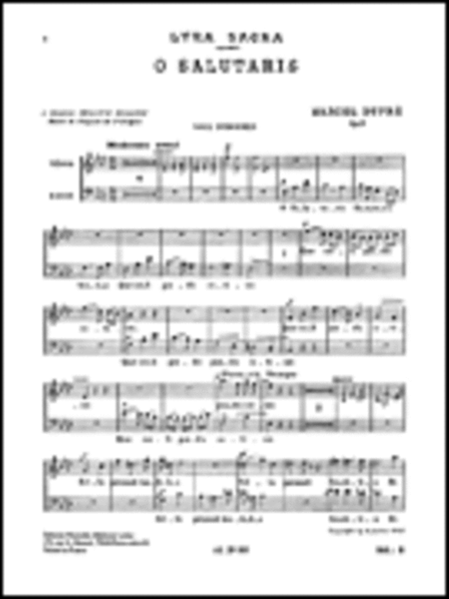 4 Motets Op.9, No.1: O Salutaris (tb Chorus Part) (choral-mixed Accompan TB scores gallery preview page 1